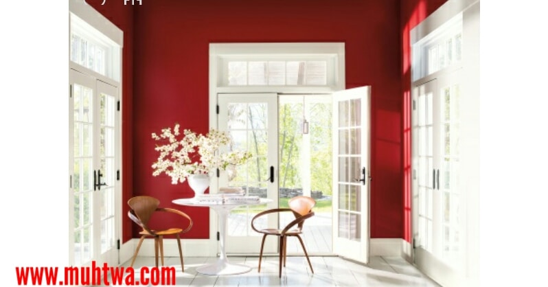ديكورات منازل باللون الأحمر