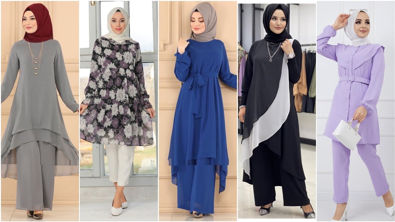 موديلات تونيك للمحجبات كاجوال لجميع الاجسام