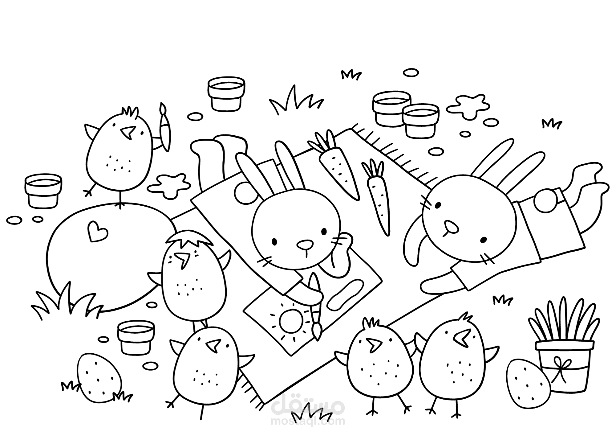 أوراق عمل تلوين للأطفال جاهزة للطباعة PDF حديثة 2025