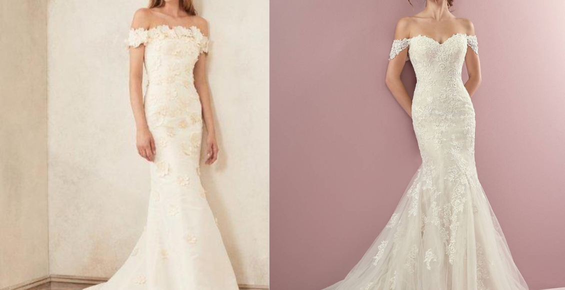 موديلات فساتين زفاف ضيقة