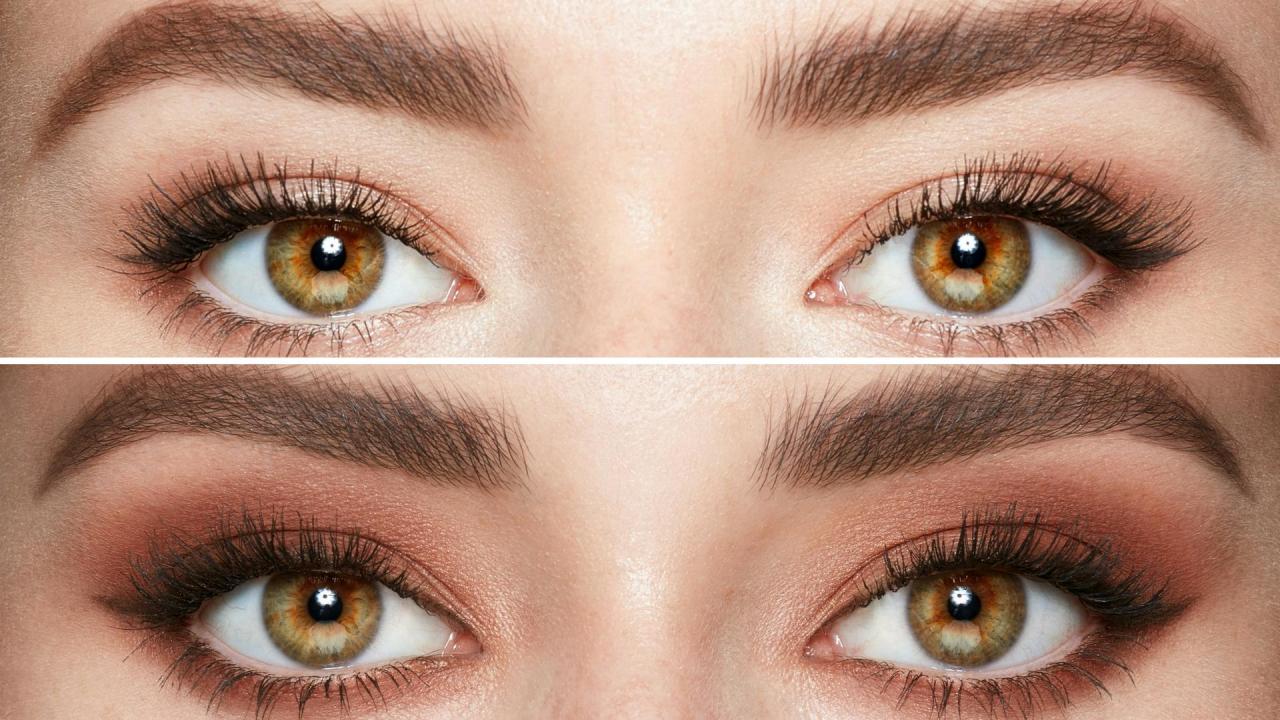 صور شرح كيفية وضع ماكياج العيون