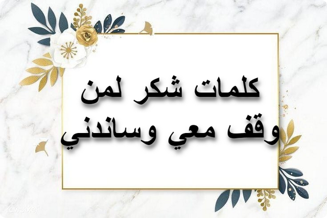 كلمات شكر لمن وقف معي