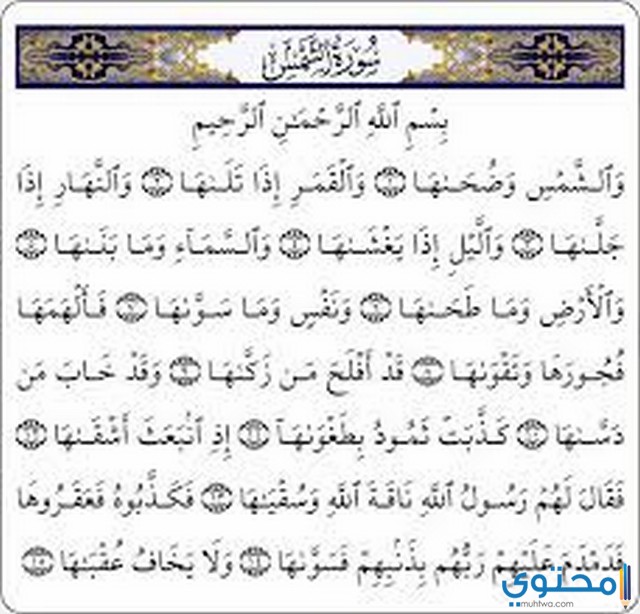سورة الشمس في المنام للرجل