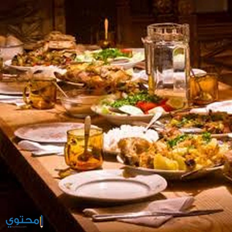 مائده الطعام في المنام