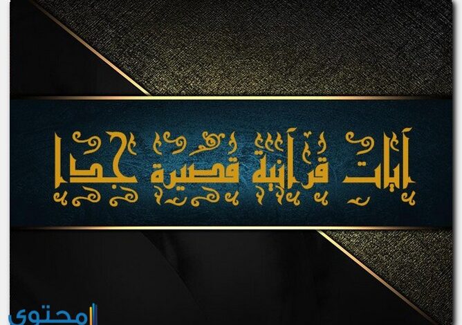 آيات قرانية قصيرة جدا مكتوبة معبرة تريح النفس