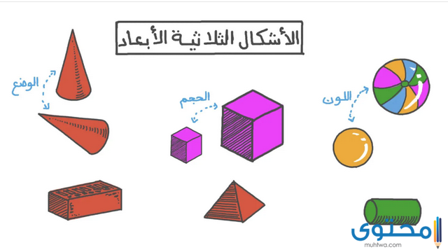 الشكل الثلاثي الأبعاد هو مجسم له طول وعرض