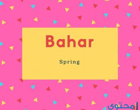 معنى اسم بهار (Bahar) بالتفصيل