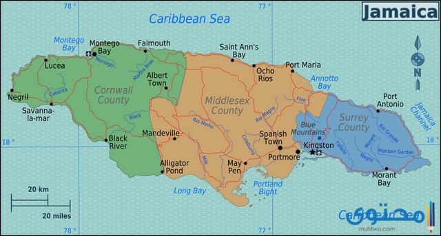 مقاطعات دولة جامايكا